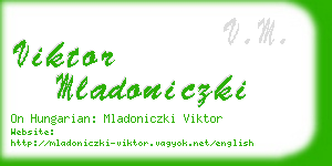 viktor mladoniczki business card